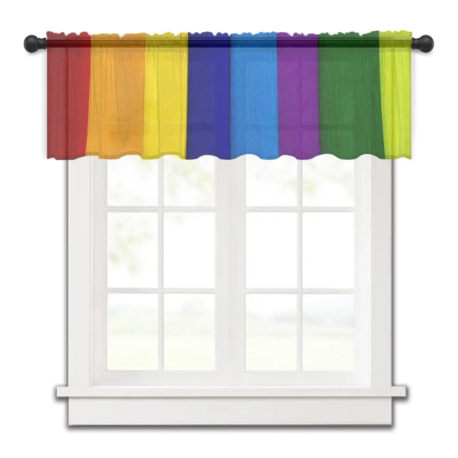 Voilage transparent arc-en-ciel ENY00975 pour protéger votre intimité