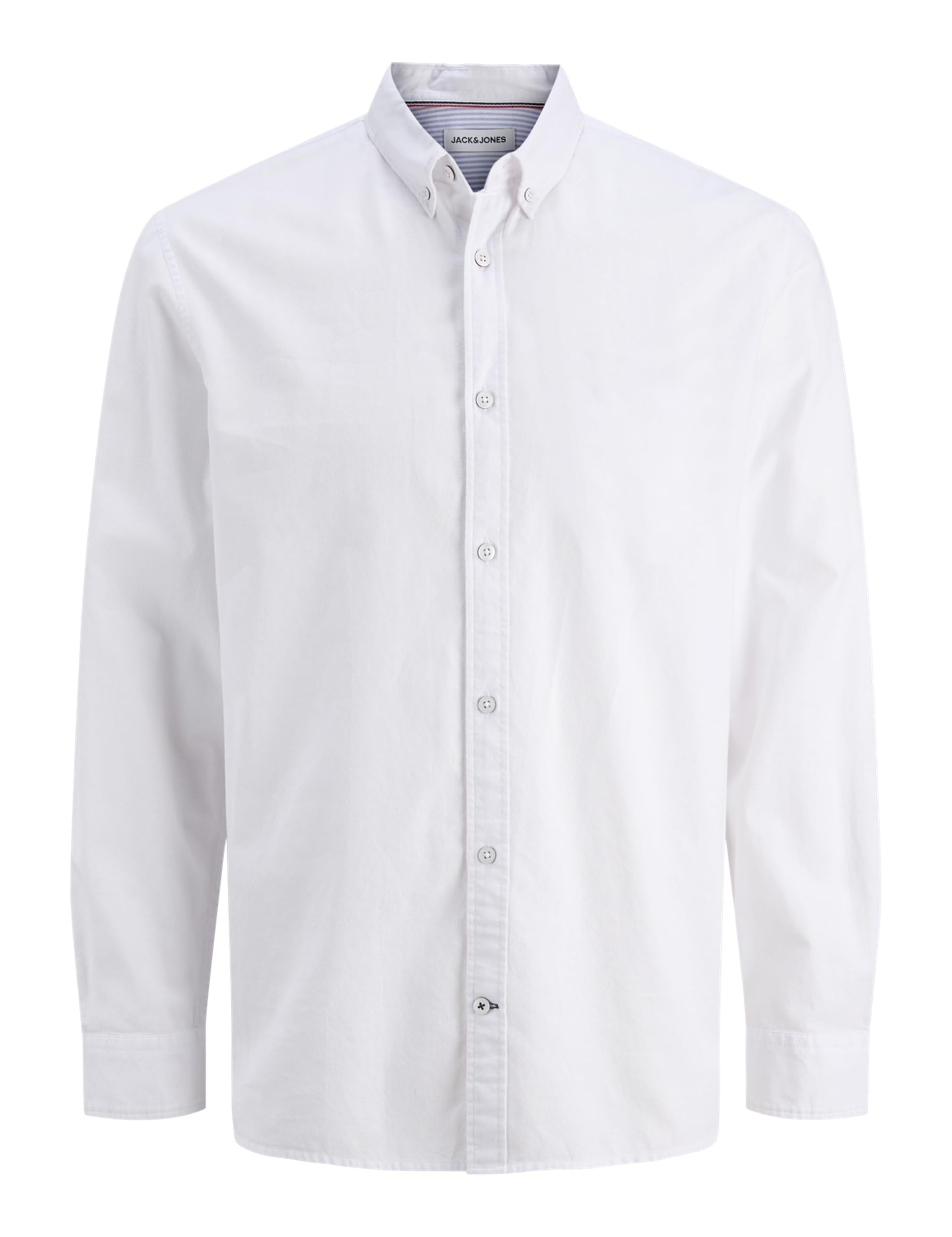 JACK & JONES Jjoxford Detail Shirt Ls, White, S