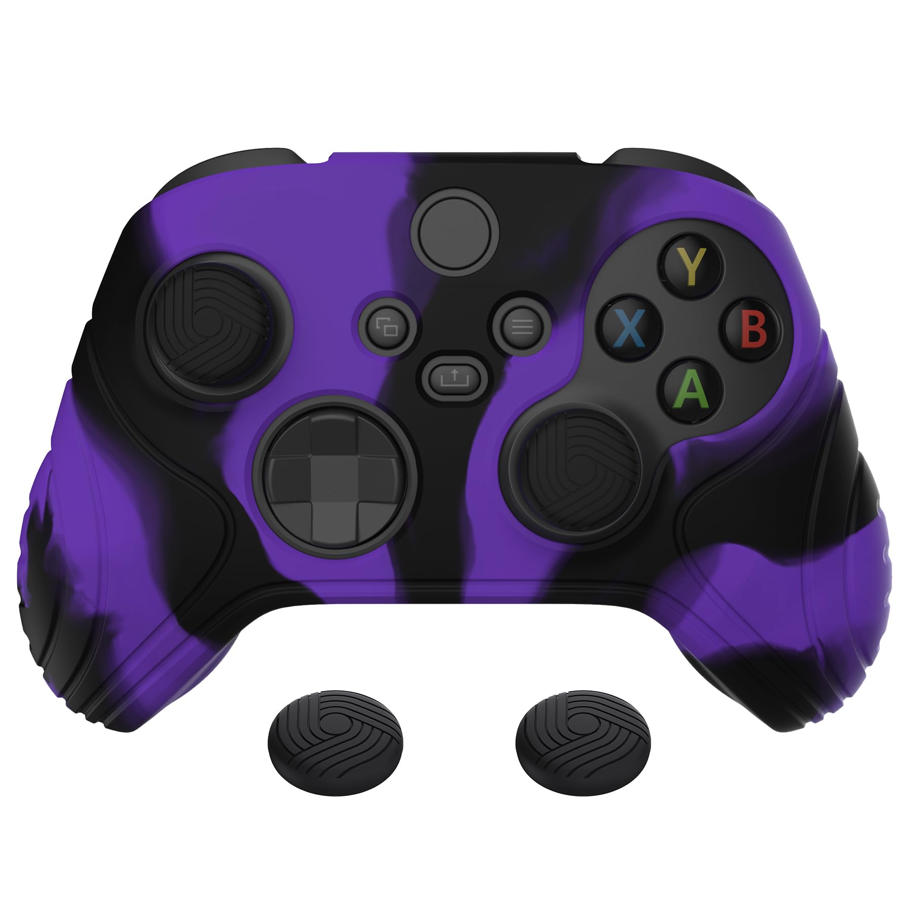 eXtremeRate PlayVital Funda de Silicona para Xbox Series X/S - Suave al Tacto, Antideslizante y Resistente, con 2 Tapas para Joysticks, Cubierta Protectora de Goma (Edición Samurai-Rosa Sakura) — view 12