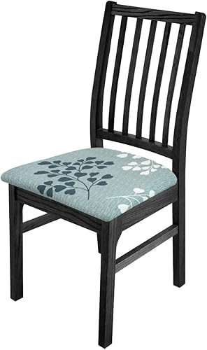 Miniatura 1 de FIGOOO Juego de 4 fundas elásticas para asiento de silla de comedor, de elastano, extraíbles, lavables, antipolvo, para silla de comedor (4