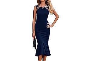 Timeless Dress for Your Autumnal Celebration: The Womens Ruffle Hem Mermaid Formal Cocktail Dress