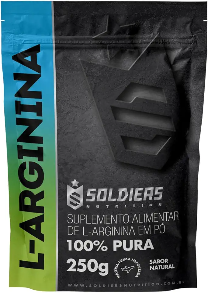 Arginina 250g - 100% Puro Importado - Soldiers Nutrition
