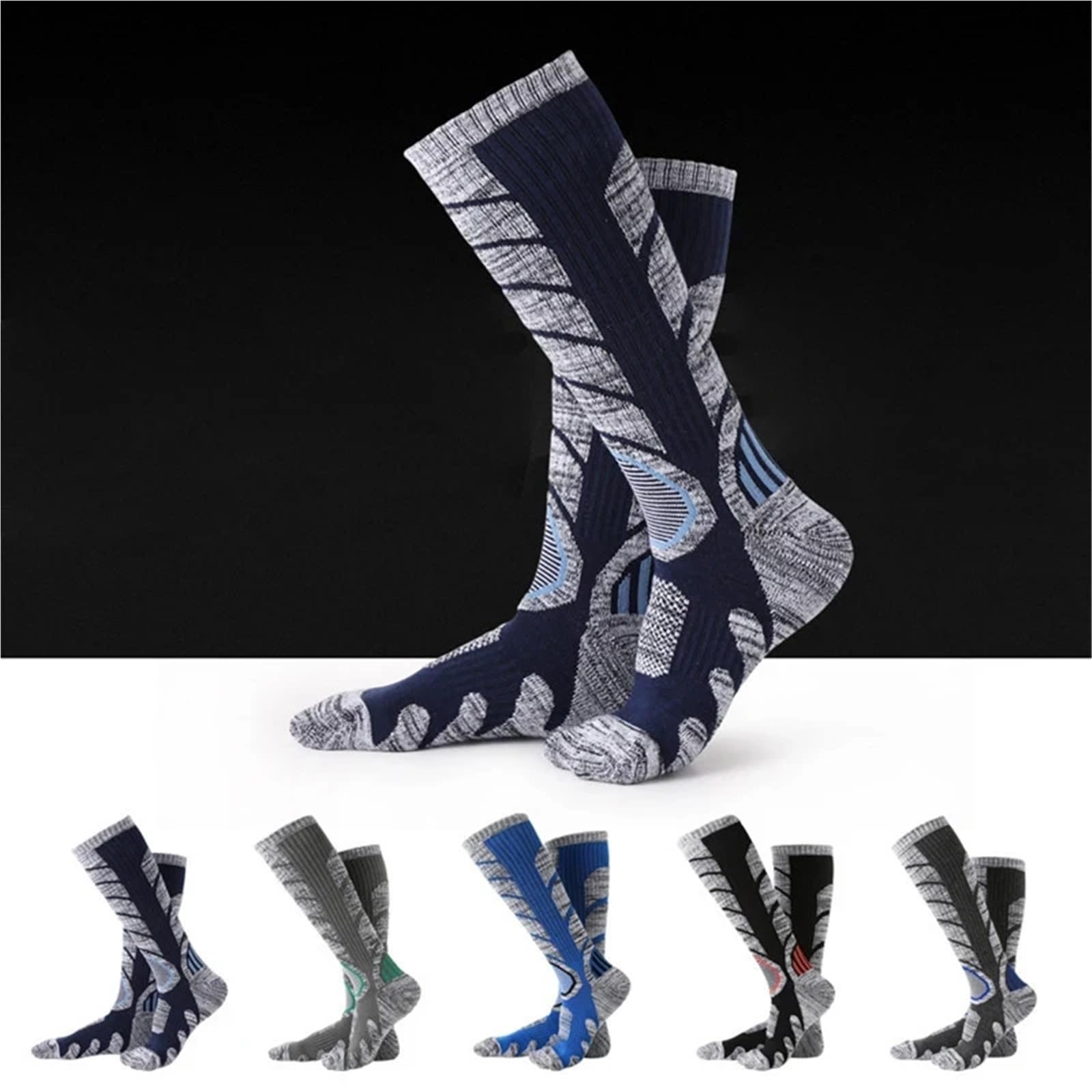 Calzini termici da sci for uomo e donna, lunghi caldi, for sport all'aria aperta, snowboard, indossare in inverno Per Tempo Freddo, Neve, Sci, Snowboard