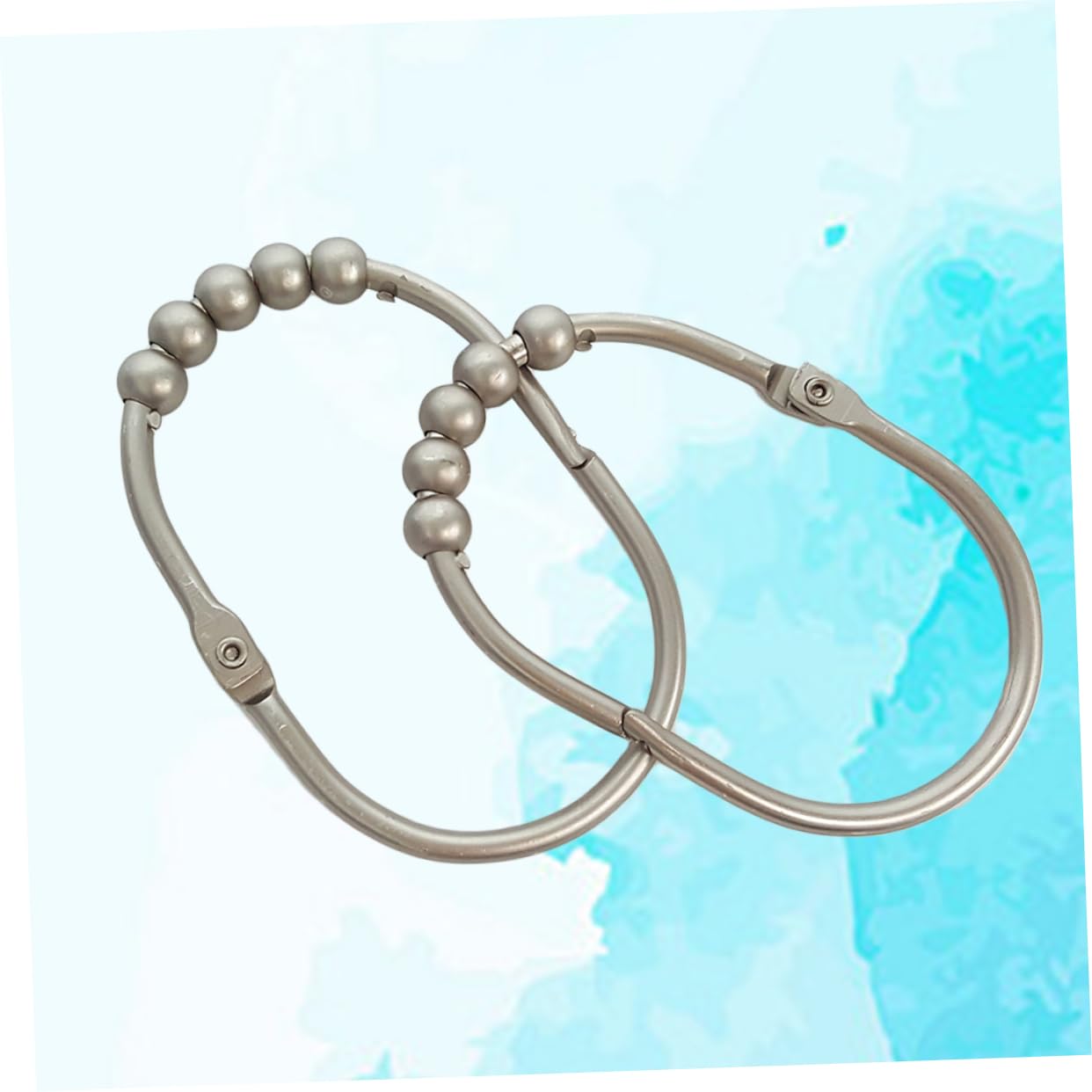 SOLUSTRE 12pcs Heavy Duty Gliding Shower Curtain Hooks Rustproof for Standard Shower Rods Nickel Easy to Install Bathroom Accessories