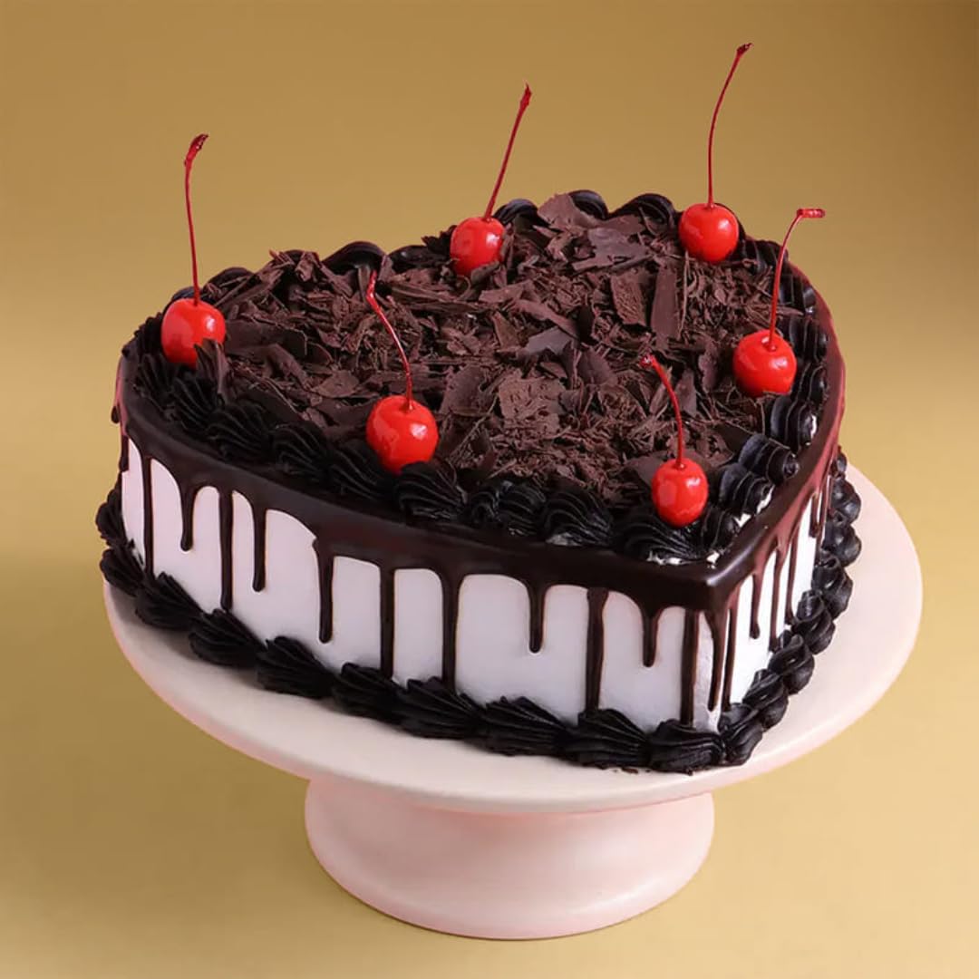 FlowerAura Delicious Fresh 1Kg Choco Cherries Black Forest Cake For Birthday | Anniversary | Wedding | Mother's Day | Father's Day | Valentine's Day | Christmas | New Year (Same Day Delivery)-image-32