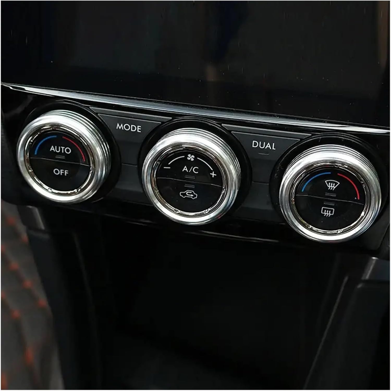 Car Air Conditioner Knobs | Compatible With Subaru Forester Impreza XV Crosstrek WRX Levorg，Upgraded Anti-Wobble Aluminum Temperature Dial Replacement 3Pcs | Silver