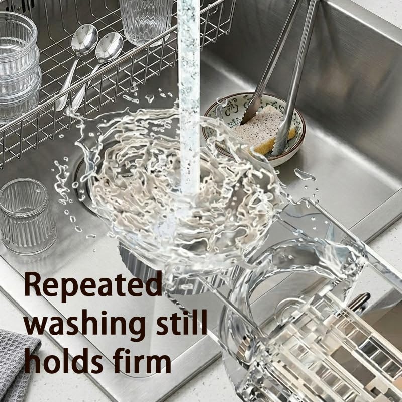 Durable Wall Mounted Inline Vacuum Hooks, No Hole Punching & Waterproof, Strong Adhesion Vacuum Inline Hooks Large Curved Multi-Functional Load-Bearing Hooks (Clear White,2 PCS)