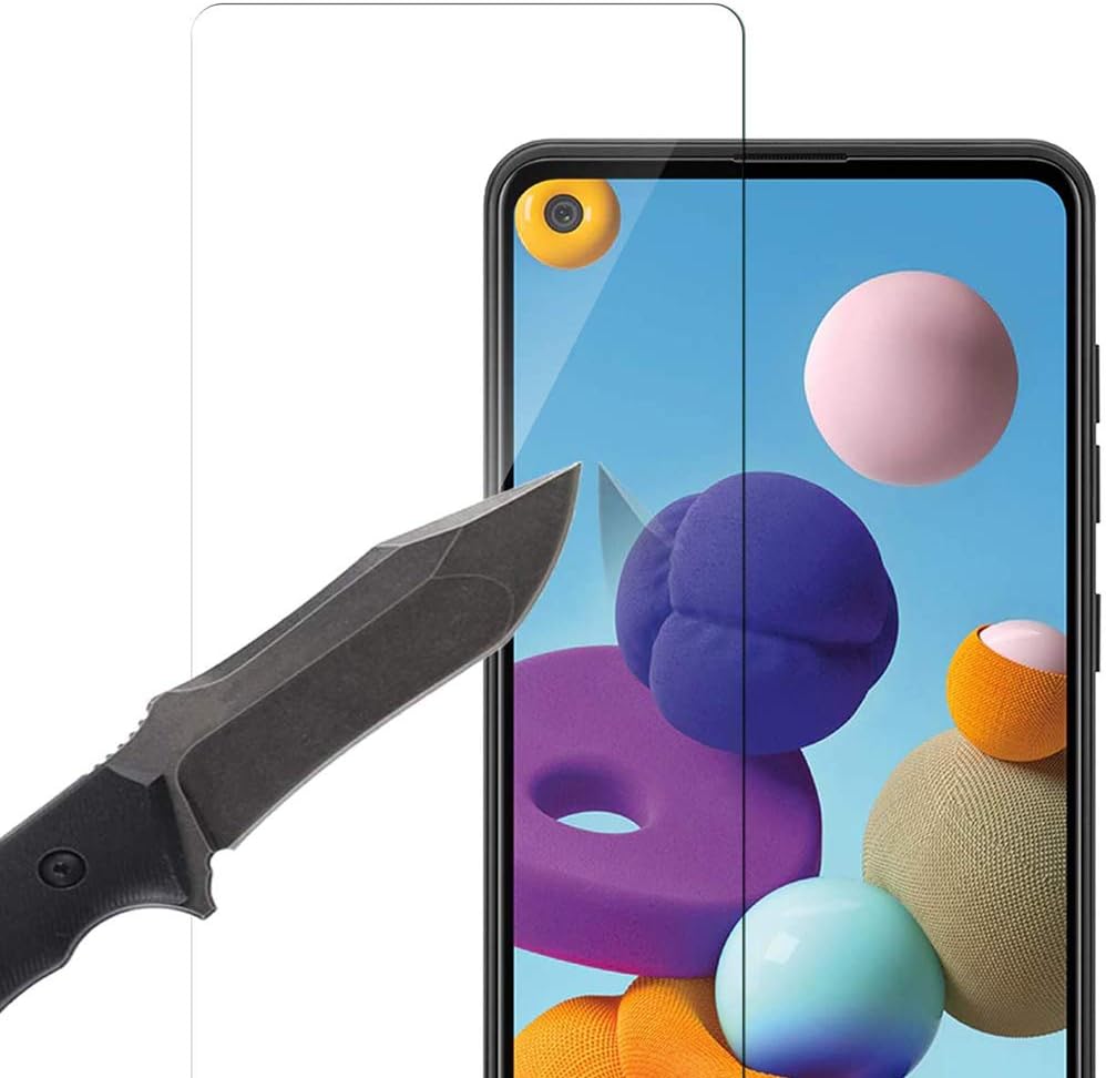 【2 Pack】 for Samsung Galaxy A21 Glass Screen Protector - 9H Hardness Anti Scratch High Clear Tempered Glass Screen Protector for Samsung Galaxy A21