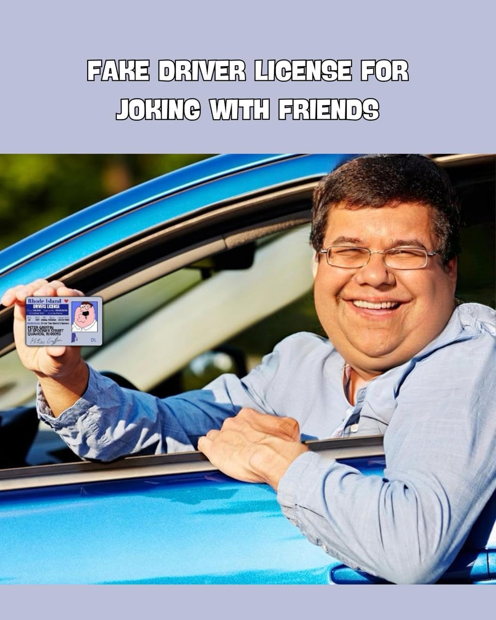 Peter Griffin Driver License ID/Funny Plastic License/Family Guy Fans Complement for Costumes/Double Sided | Collectible Trading Card Driver’s License | Novelty Gift for Holidays - Image 5