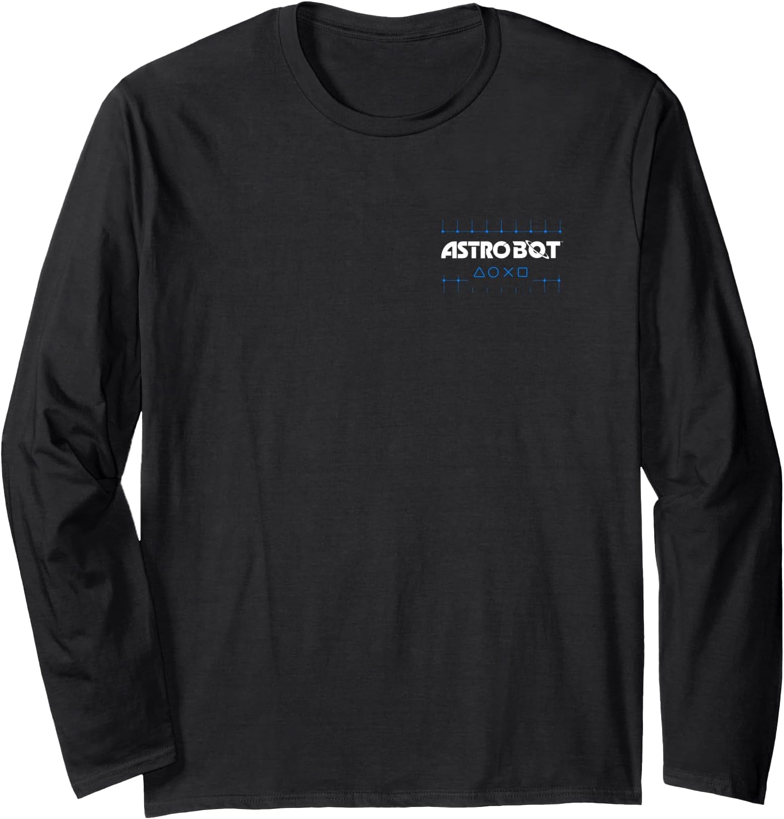 Astro Bot Front and Back Action Poses Chart Video Game Long Sleeve T-Shirt