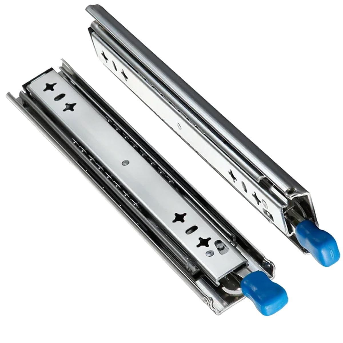 Glissière de tiroir avec serrure 400mm en acier robuste pour charges lourdes 120kg