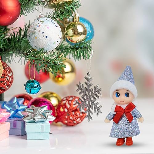 Miniatura 7 de BUNRUN - 4 muñecas pequeñas de elfo bebé | Muñeca elfo miniatura de Navidad | Juguetes de muñecas de elfos bebé | Regalo de decoración de Año Nuevo
