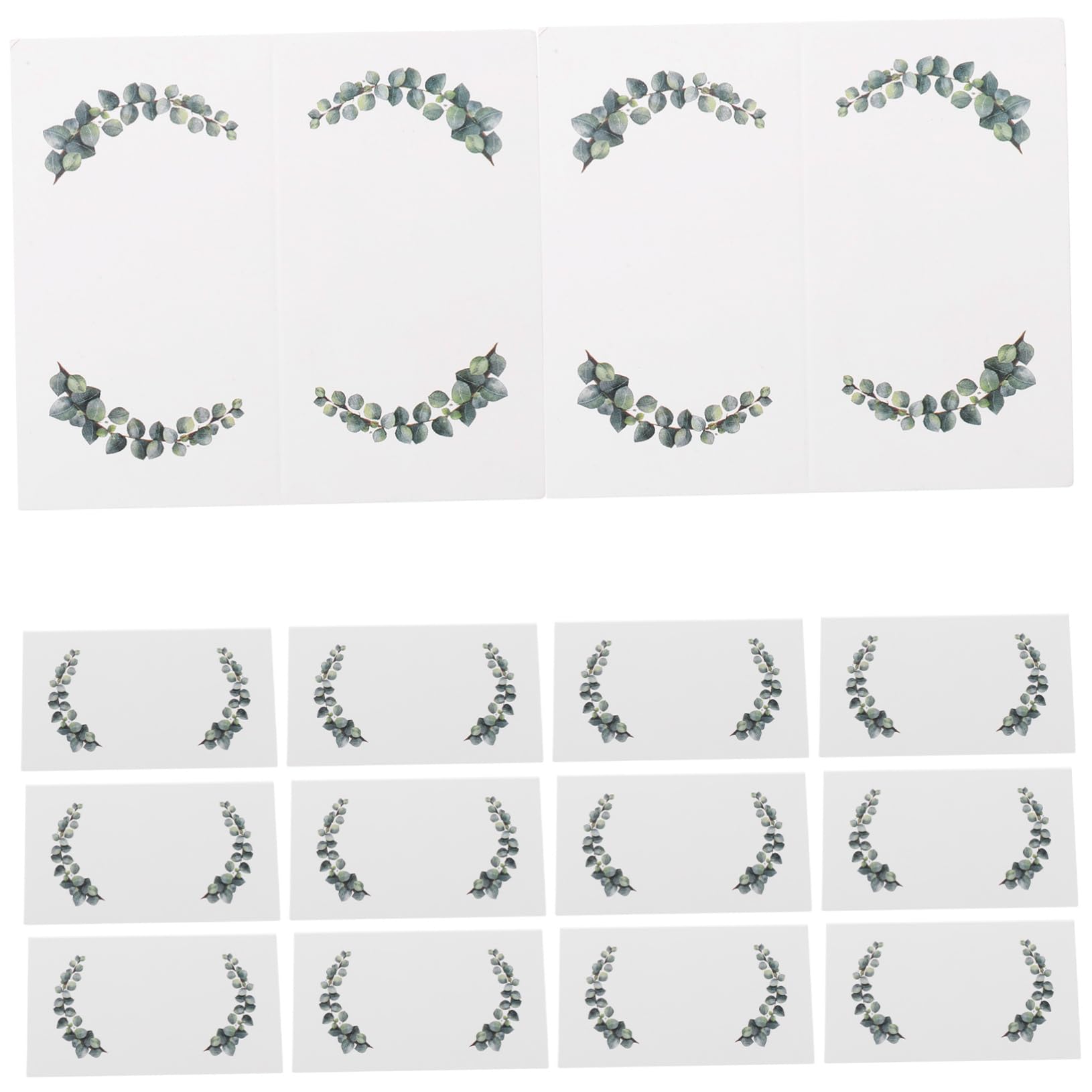 DECHOUS 300stücke Platzkarten Mit Blätterdesign Faltbare Tischkarten Für Hochzeiten Und Feiern Namensanzeige Und Tischdekoration