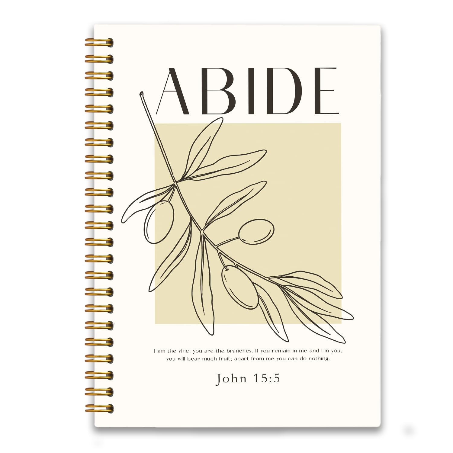UYIKG Bible Verse Journaling Notebooks for Women, Christian Women Gifts, Inspirational Christian Spiral Notebook Journal for Teen Girls, John 15:5,