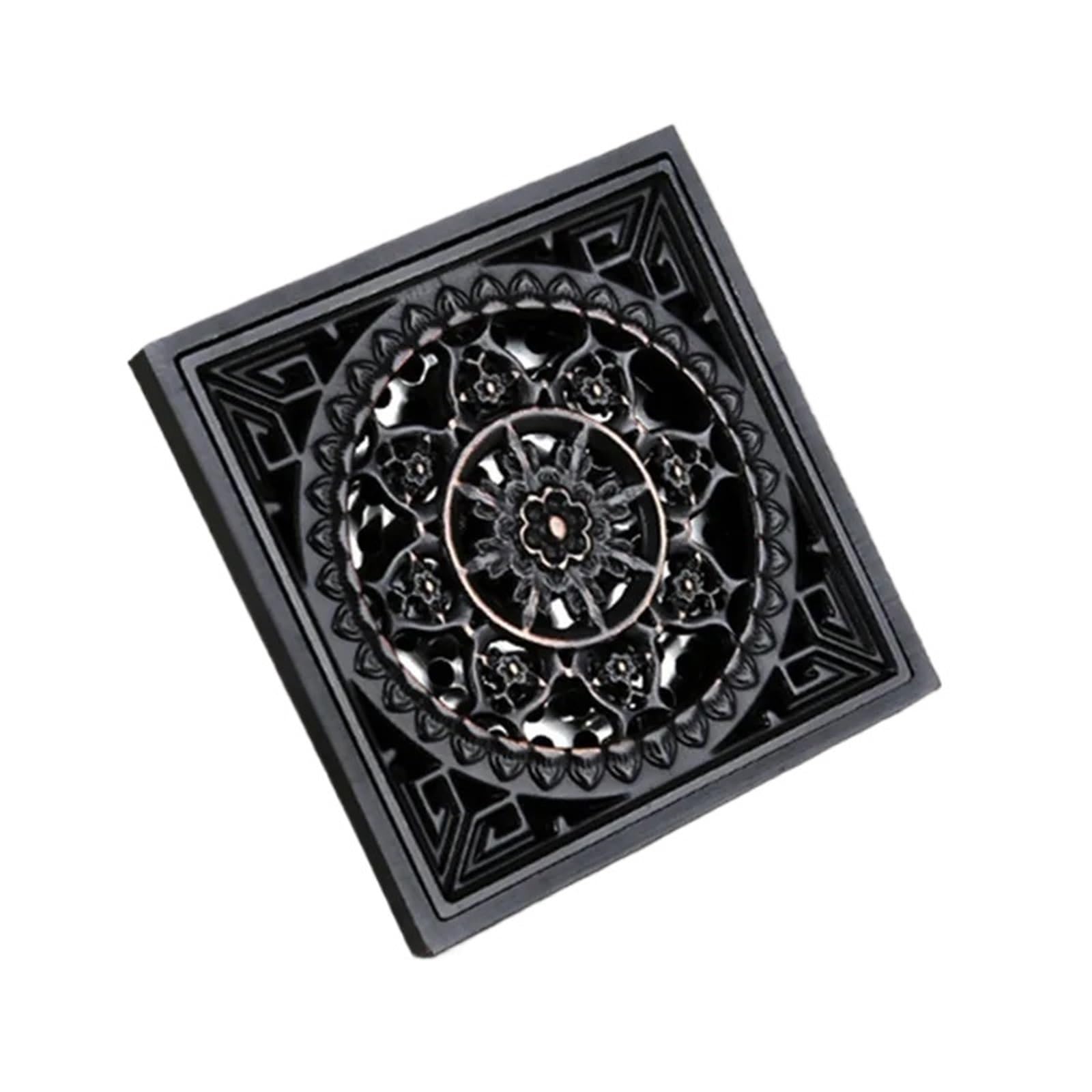 Drainage grates Shower Drains Square Bath Floor Drain Strainer Brass Black Waste Grate Bathroom Accessorie(DL03B)