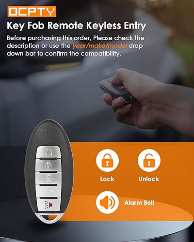 Miniatura 3 de OCPTY 1 X Control remoto de entrada con llave abatible de repuesto para 2013-2016 para Nissan Pathfinder 2013-2015 para Nissan para Pathfinder