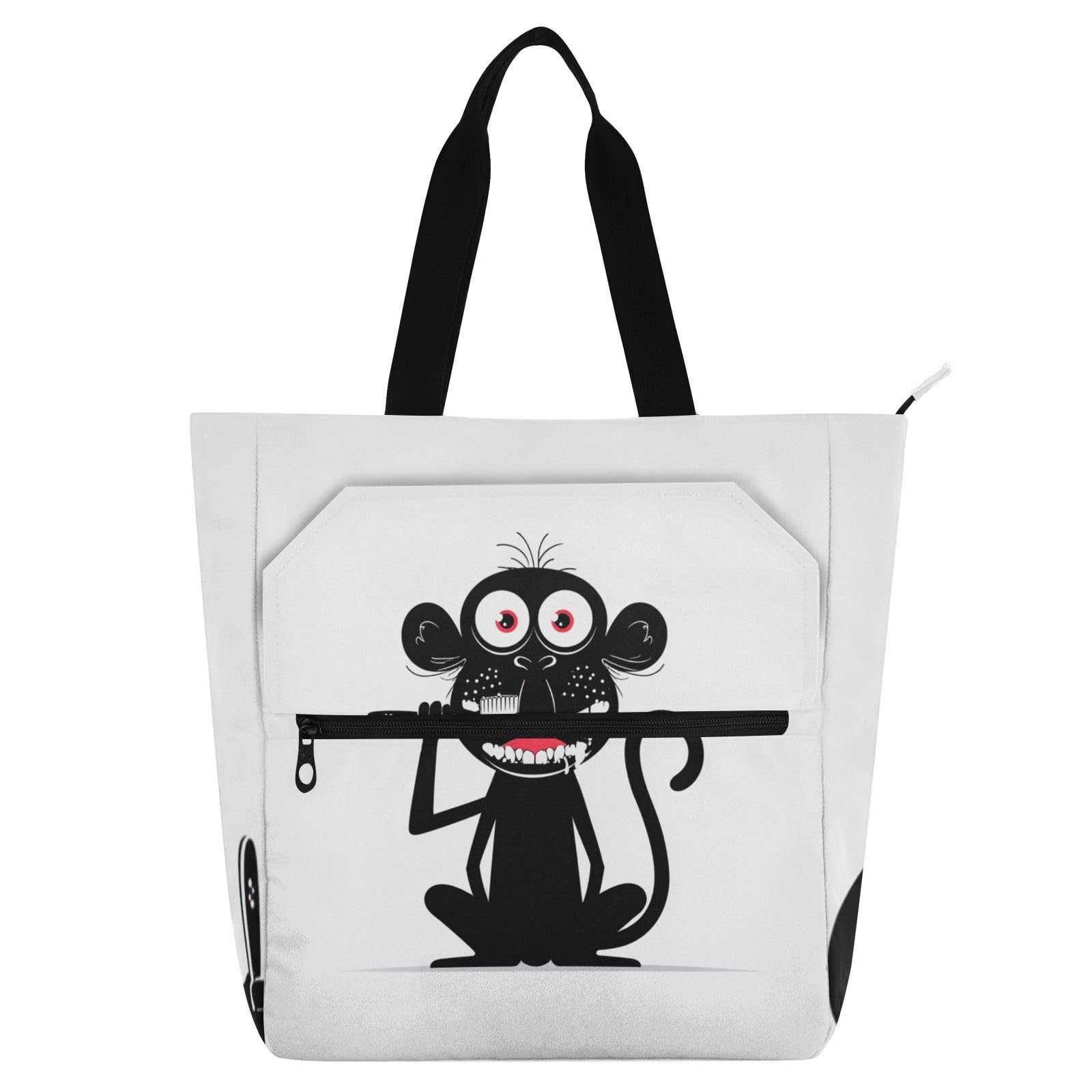 Bolsa de mano para niños con bolsillos para la escuela y biblioteca 8