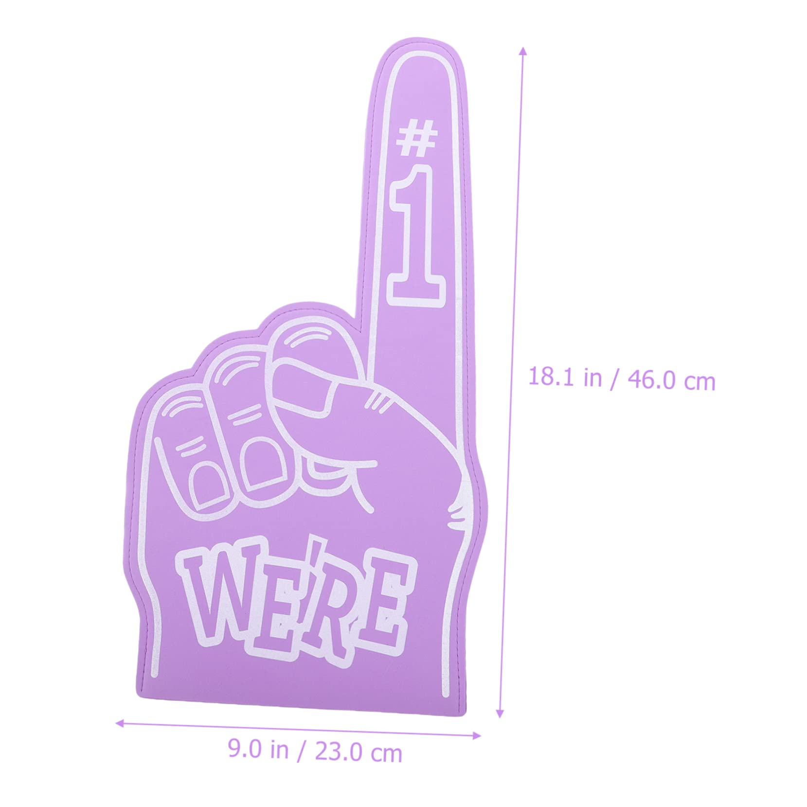 Yardwe Puntello di Tifo Sportivo Pom Cheerleader Mano in Schiuma Allegria Guanto Sportivo con Dita in Schiuma da Calcio da Festa Viola,Porpora Eva