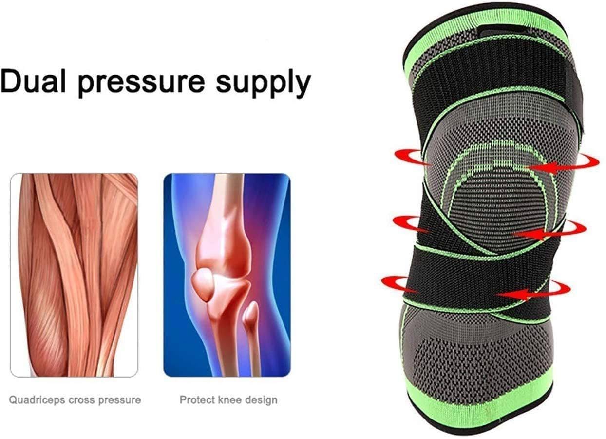 SWIREUK 2-PC-Free Size, Nylon, Knee Caps, Brace for Pain Relief Products,Pad Leg Sleeves, Gym SquatsBelt for Men & Women (1-Pair) 3