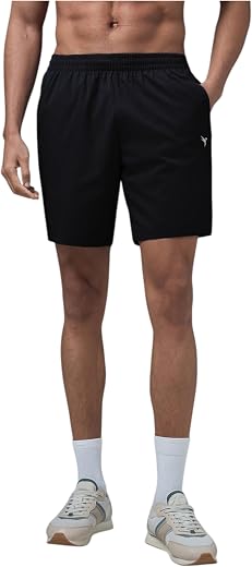 TECHNOSPORT Men's Slim Fit Sports Shorts with Ts Flexi, Breathable Comfort for Gym, Running, Training