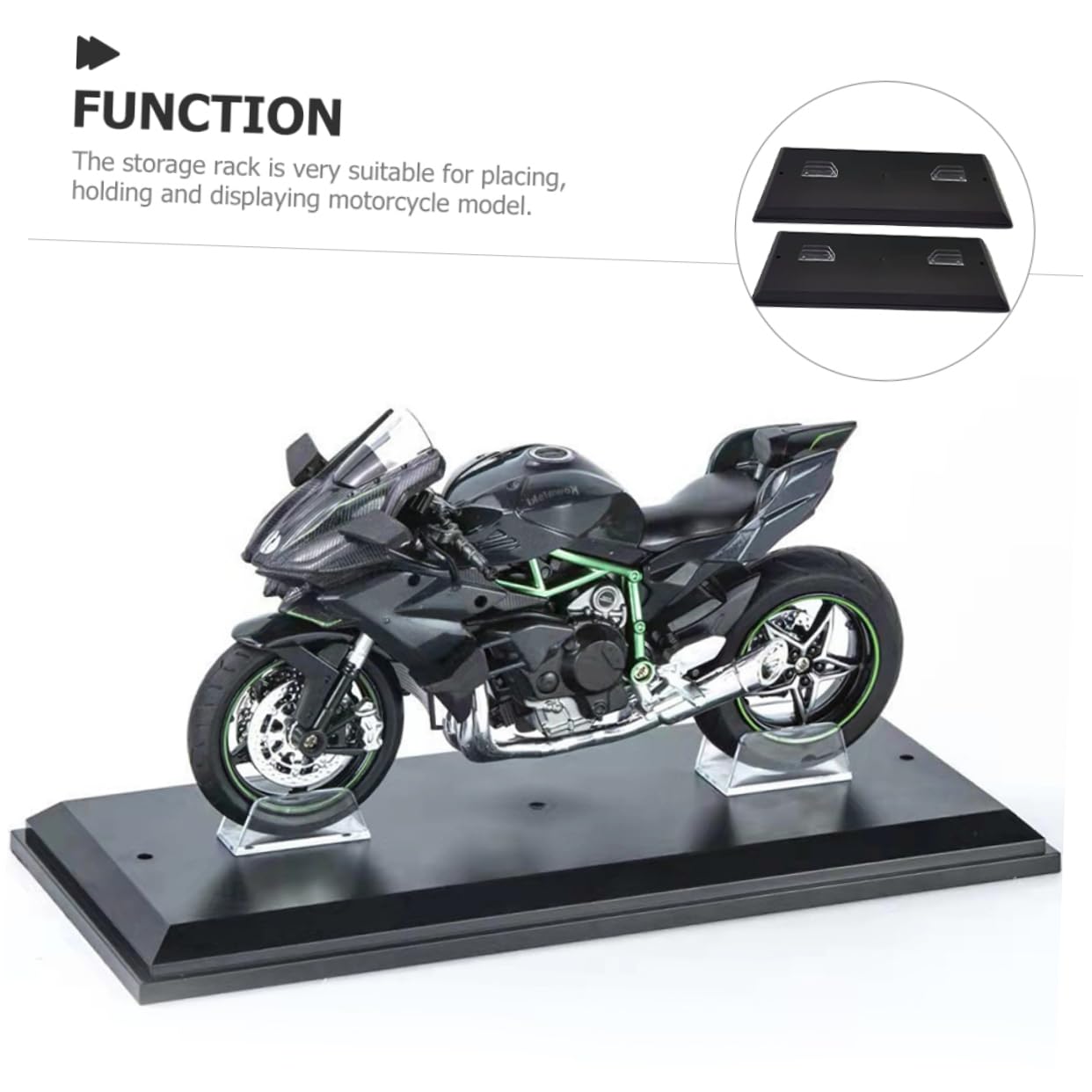 Soportes Para Maqueta De Motocicleta 1:12 Para Coleccionistas, Base De Exhibición Durable, Organizador De Almacenamiento Para Modelos De Motos En Hogar, Set De 2 Piezas