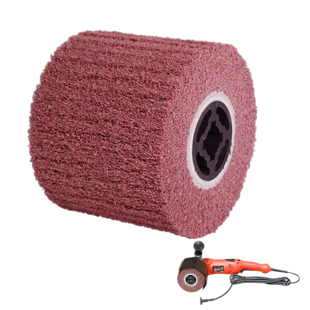 CSD Disques abrasifs ronds, 120 x 100 mm, pour acier inoxydable, cuivre, finition satinée et traitement de surface métallique, brosse pour polisseuse pour brunissage