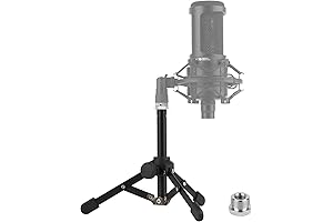 Geekria Microphone Stand Tripod Boom Arm Desktop for AT2020