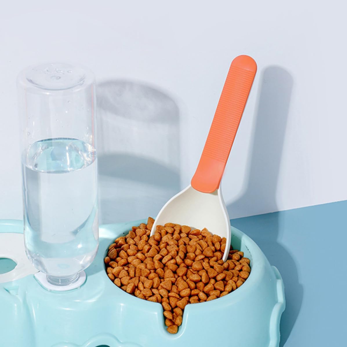 Uonlytech 3pcs Pet Food Scoop for Cats and Dogs with Anti-Slip Handle, Lightweight Abs Plastic Long Handle Spoon for Daily Feeding and Housewarming Gift image 5