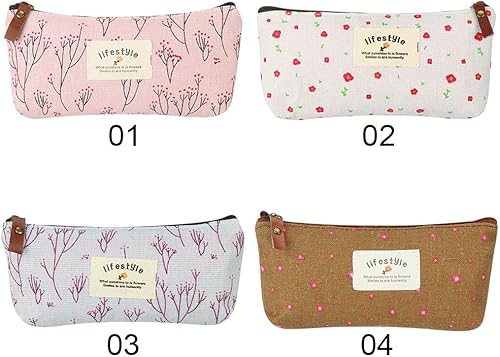 Miniatura 3 de Caja de lápices Preciosa Pastoral Floral Estuche De Lápiz Bolsa De Papelería Lona