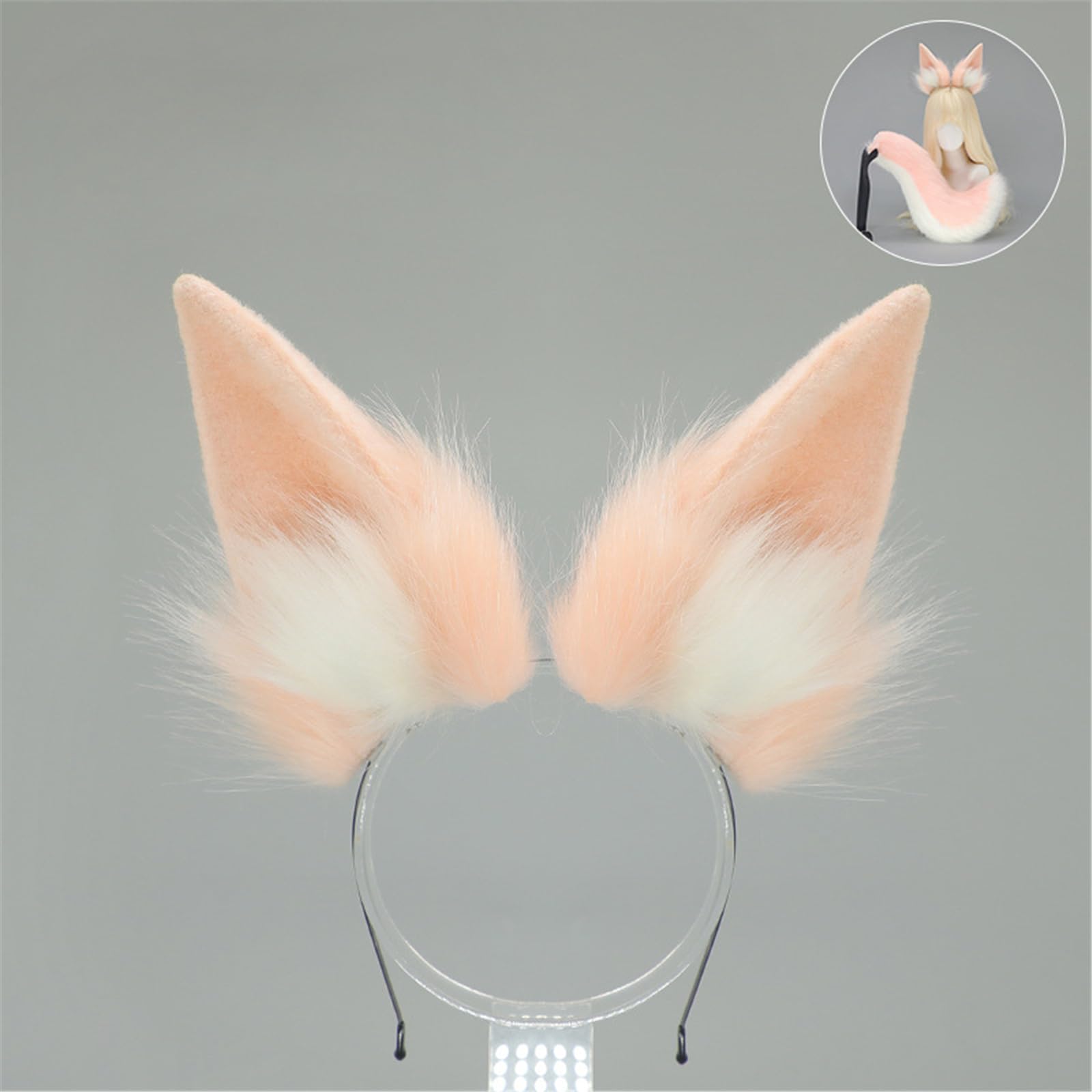 Pelo sintético con orejas de gato, diadema para cosplay, para cosplay, Halloween, sesiones de fotos, cosplay, cola de gato