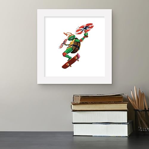 Miniatura 4 de Trends International Gallery Pops Nickelodeon Teenage Mutant Ninja Turtles Mutant Mayhem - Póster de pared de Mikey, 12 x 12 pulgadas, versión de