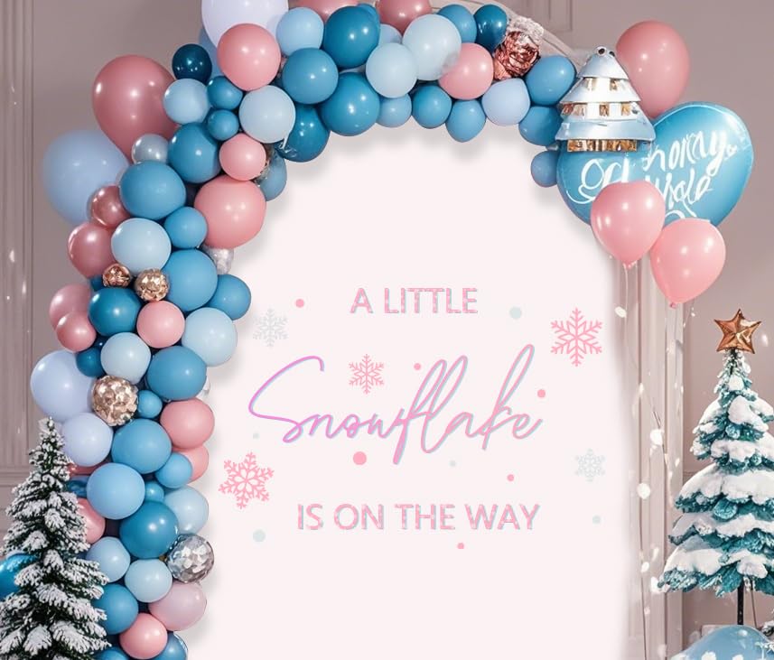Adorno de Pared para Fiesta Baby Shower Copo de Nieve miniatura 3