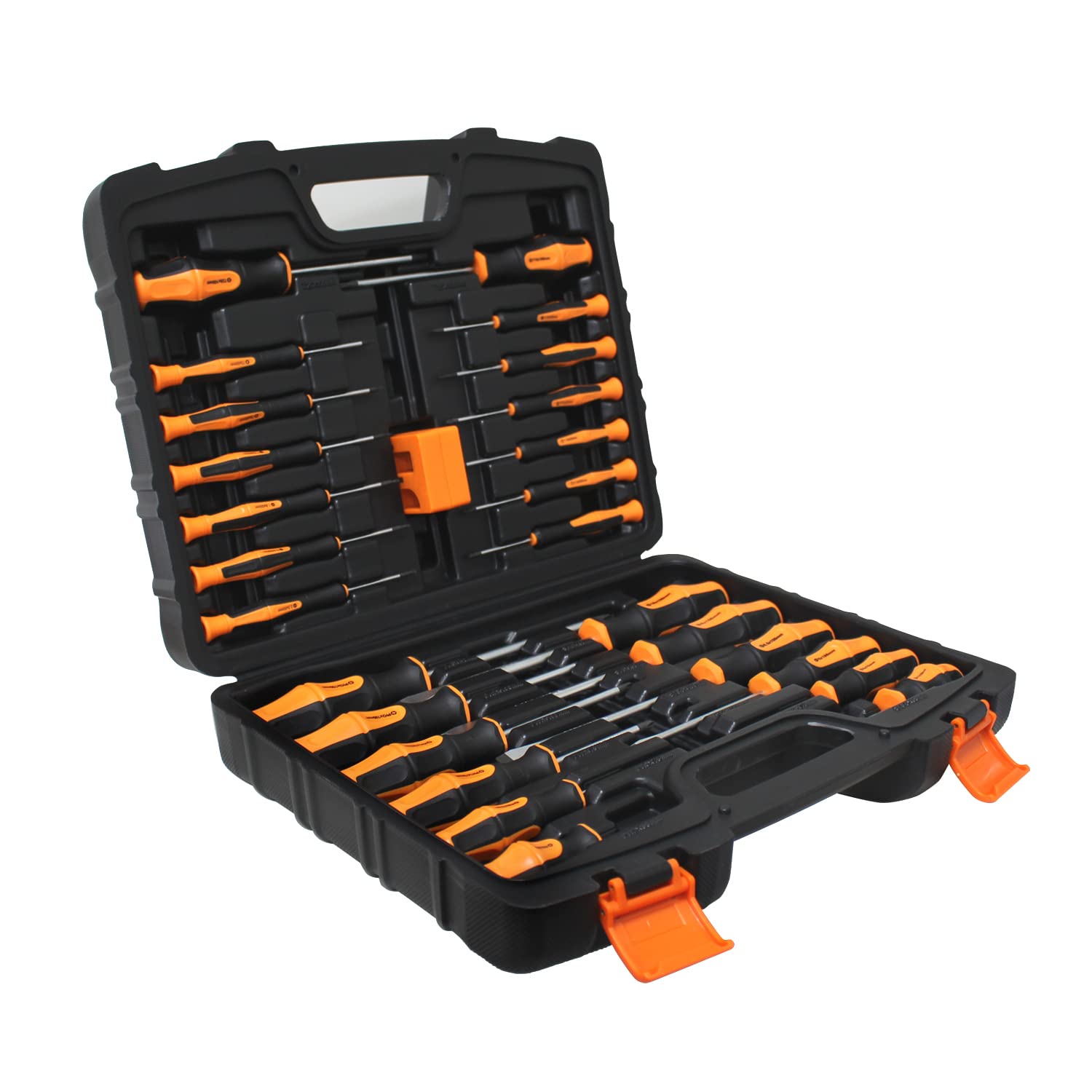 Machoman Maletín Herramientas 119 Piezas, Vasos Cr-V 6 Puntas y Bits | Carracas reversibles 72 dientes, mangos 1/4 1/2, Torx Hex PH SL para bricolaje y taller