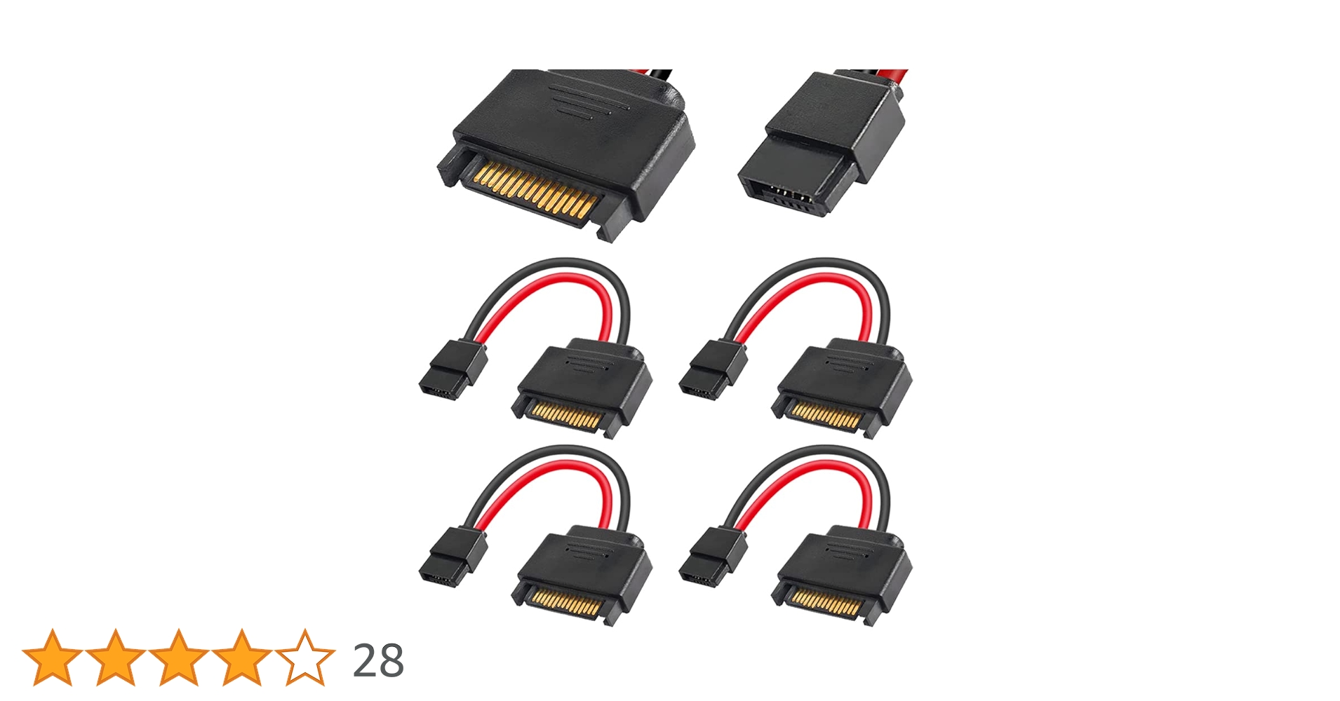 Amazon.co.jp: Xiatiaosann SATA 15ピン オス - SATA 6ピン メス