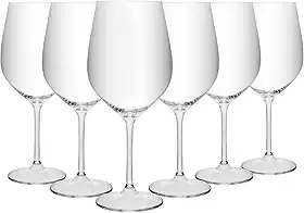 WOLFF - Conjunto 6 Taças para Vinho Crex 600ml Cristal
