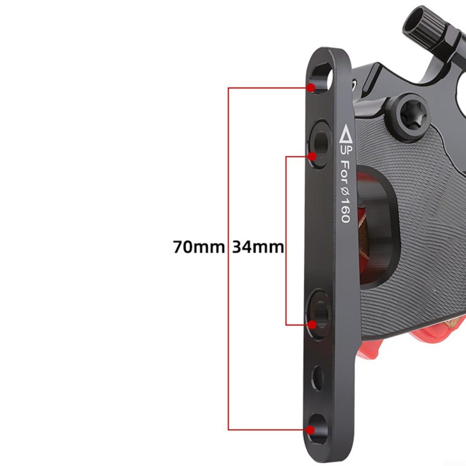Juego de freno de disco hidráulico para bicicleta de carretera, kit de pinza de montaje plano con disco de freno delantero trasero de 140/160 mm para bicicleta de montaña para bicicleta de