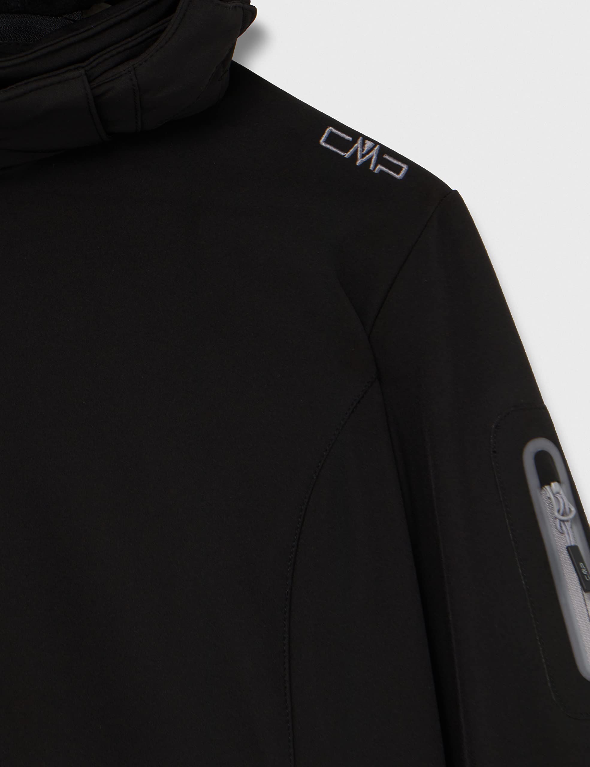CMP Giacca In Softshell Da Donna Con Cappuccio Removibile, Nero 01, 44