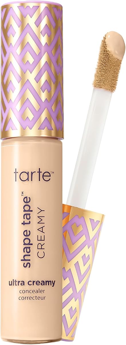 Corrector cremoso Shape Tape – Maquillaje de cobertura total con crema para ojos incorporada, acabado mate hidratante natural las 24 horas para enrojecimiento y líneas finas, vegano y libre de crueldad