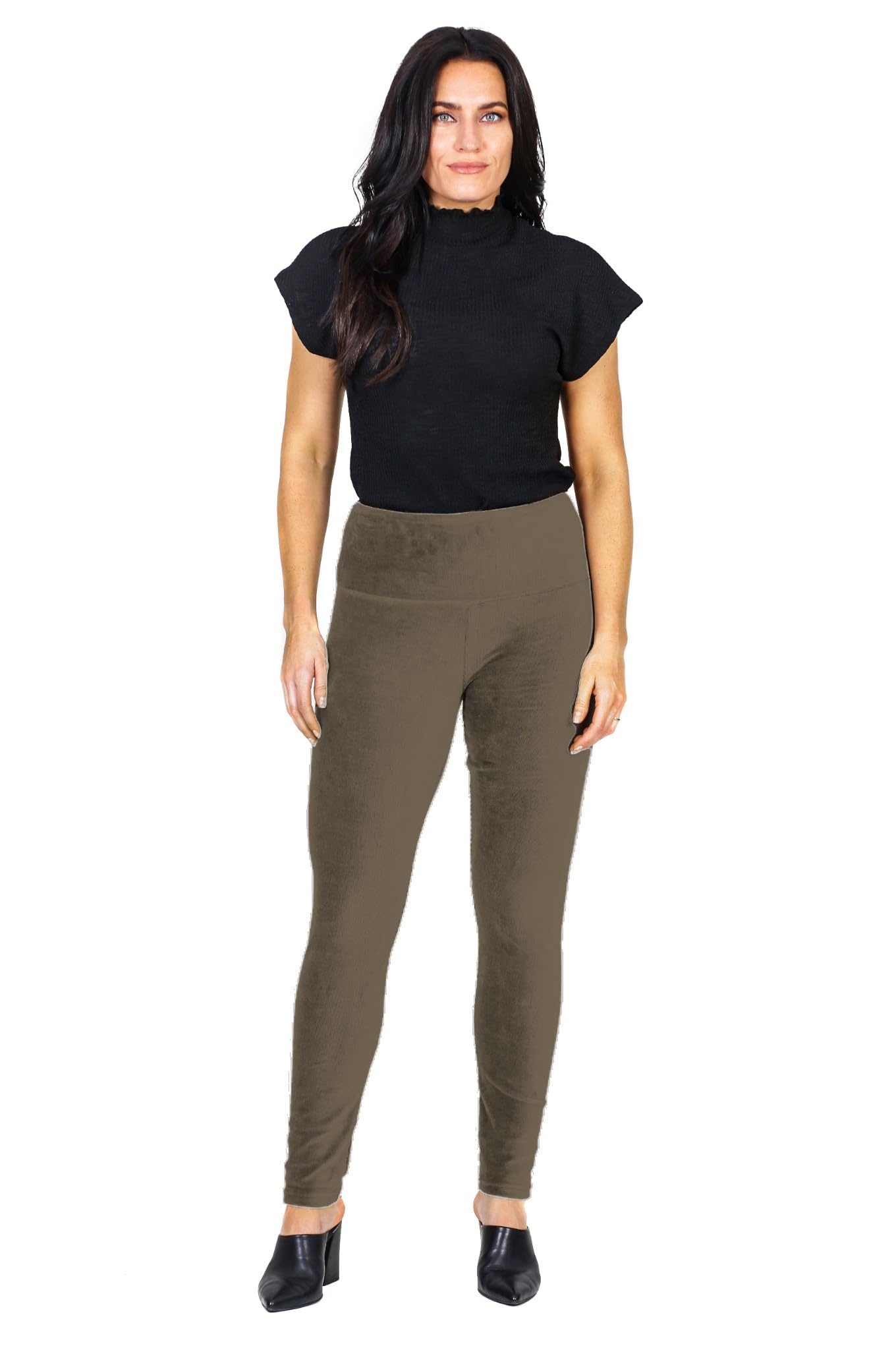 INTRO. Tummy Control High Waist Pull-On Knit Corduroy Legging