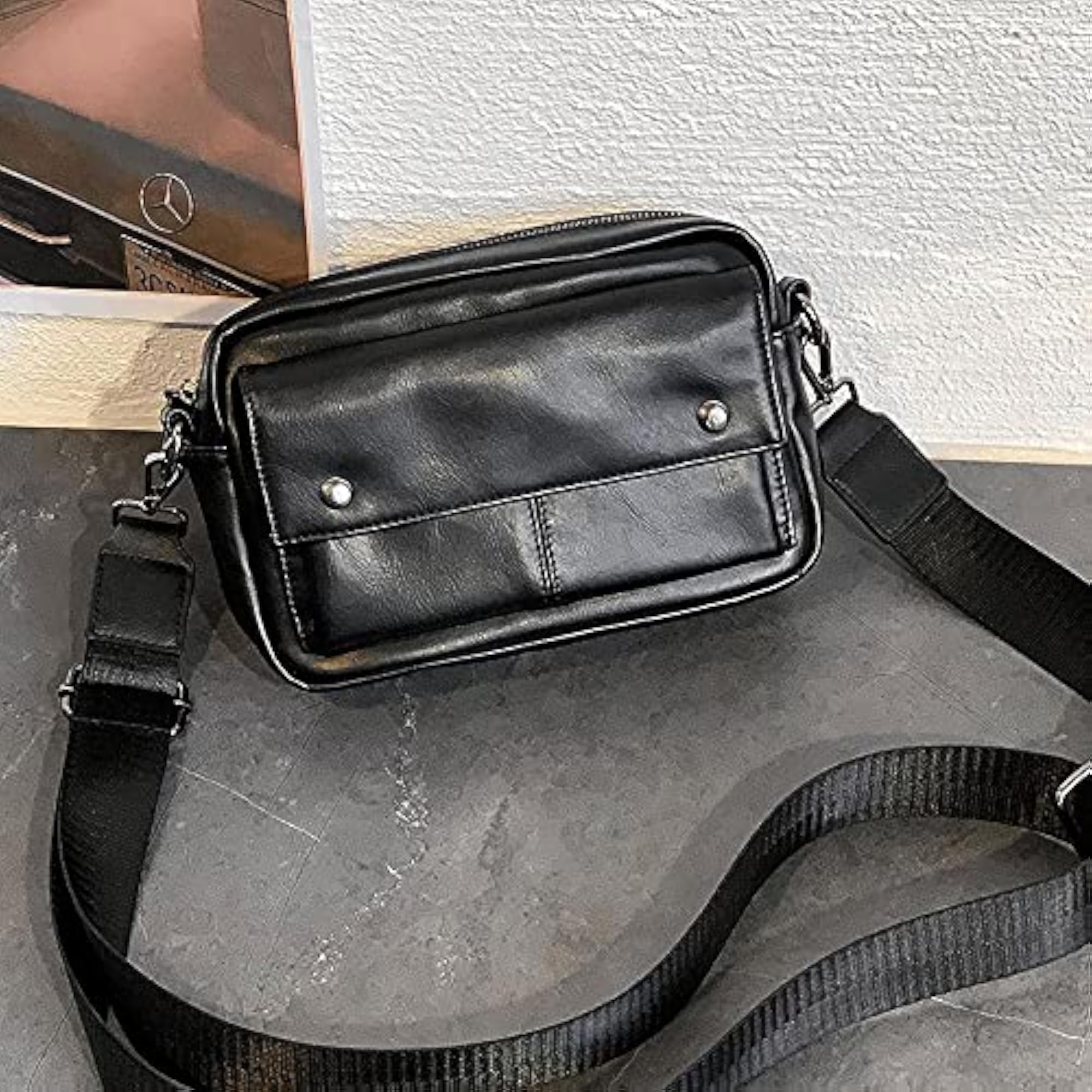 Men's Leather Sports Shoulder Bag