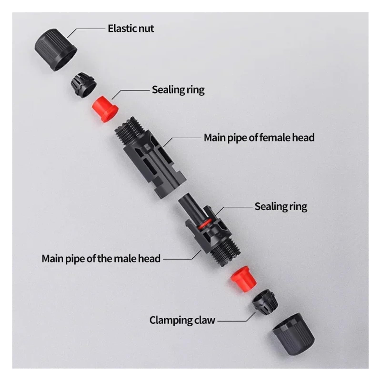 Kit de Conectores for Paneles solares (600/400/200/100/10 Piezas), Enchufe fotovoltaico de 1000 V CC y 30 A, for Cable MC fotovoltaico de 2,5/4/6 mm²(200pcs(100pairs))