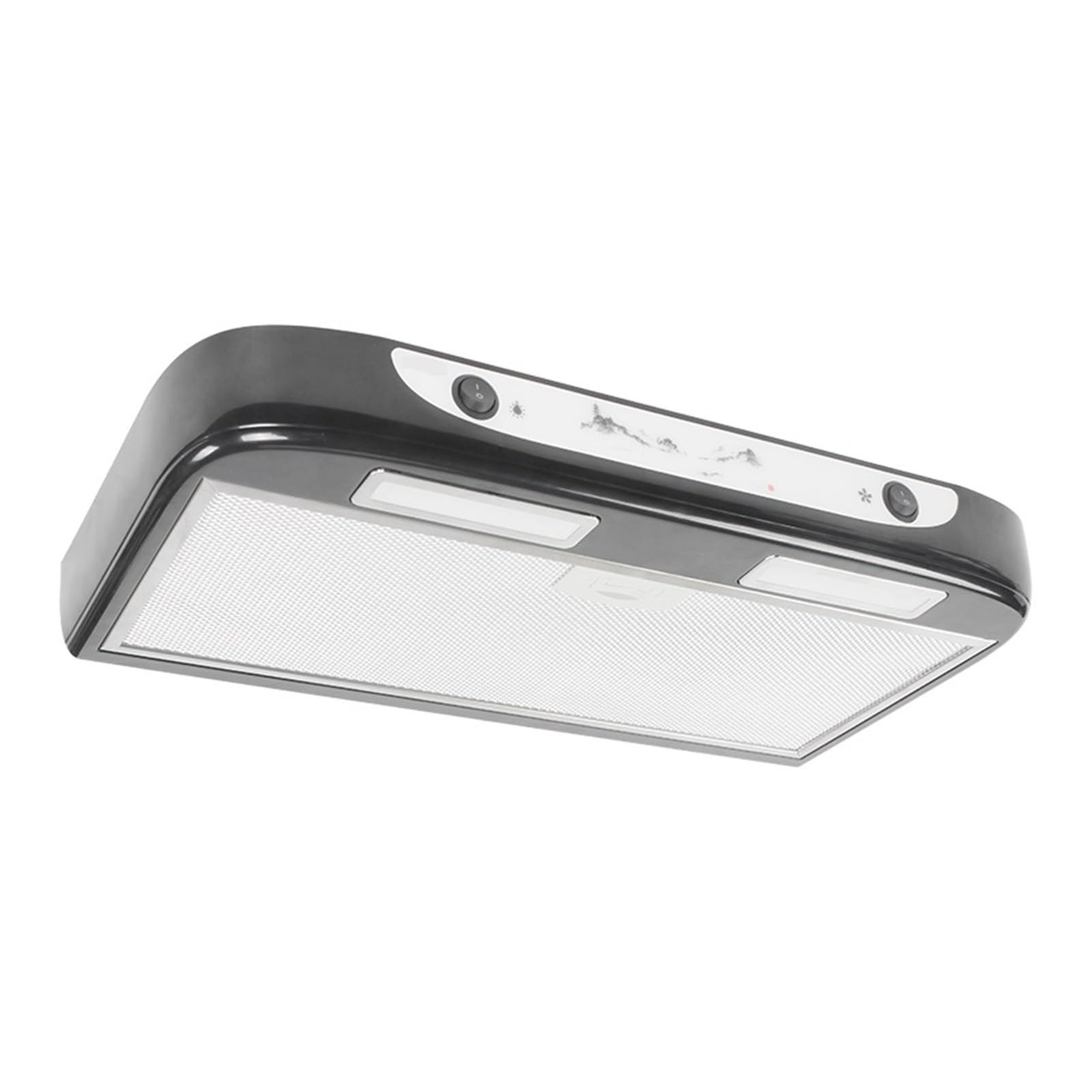 Campana extractora de cocina de 12 V con dos luces LED extraíbles y limpia for vehículos pequeños, utensilios de cocina for caravanas y autocaravanas Para modificaciones interiores y exteriores