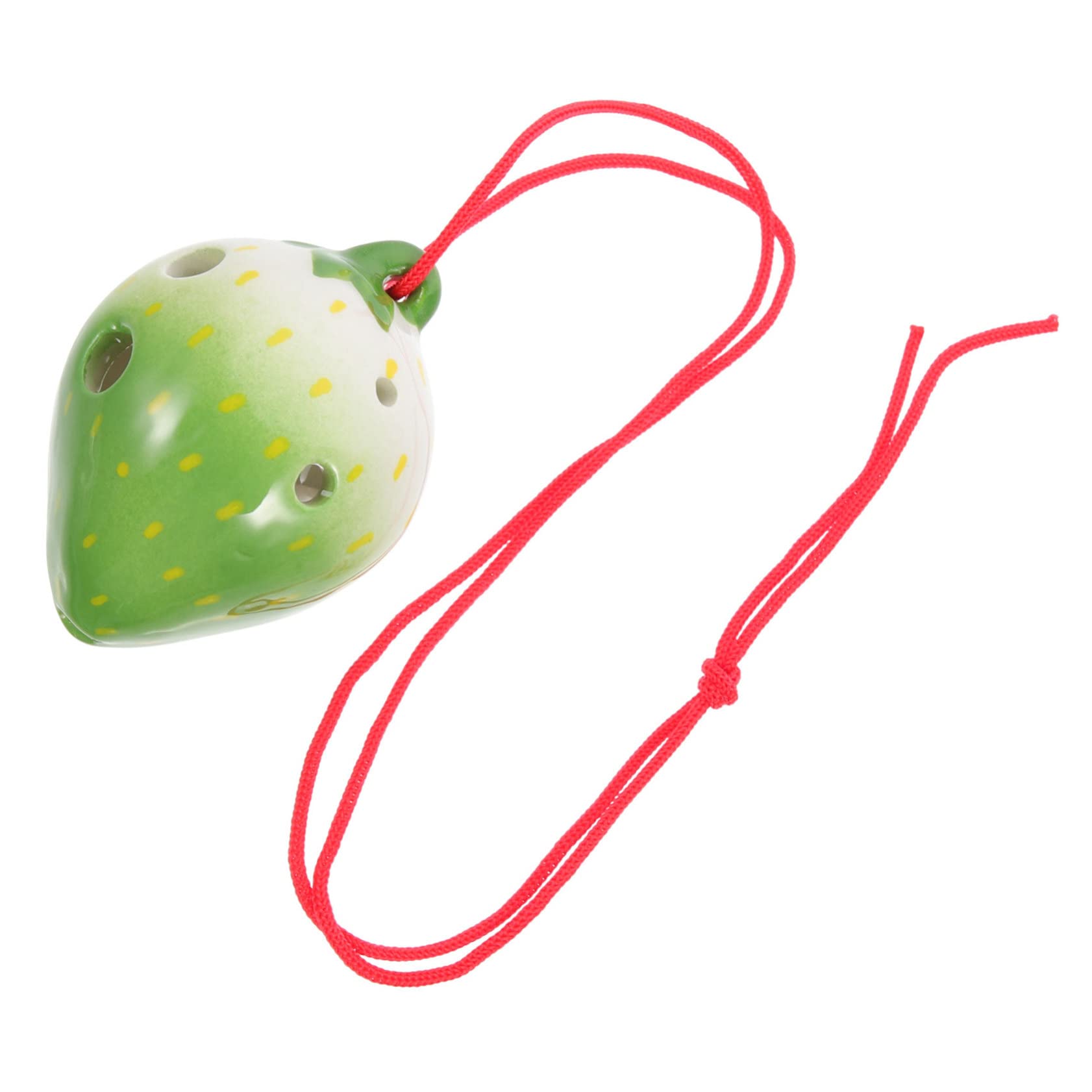 Ocarina En Forme De Fraise Rouge - 6 Trous, Partition Incluse - Instrument Débutant Pour Enfants - Cadeau Musical
