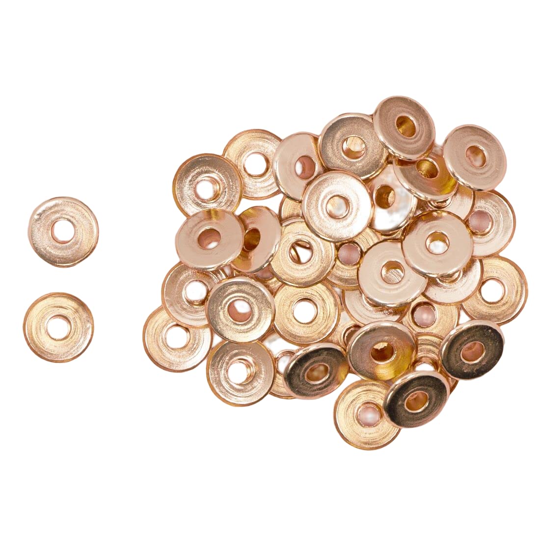 Craftelier - Pack of 40 Metallic Wide Eyelets Ideal for Card Making, Scrapbooking and Other Crafts | Suitable for Eva or Album Caps | External Diameter: 13 mm – Rose Gold