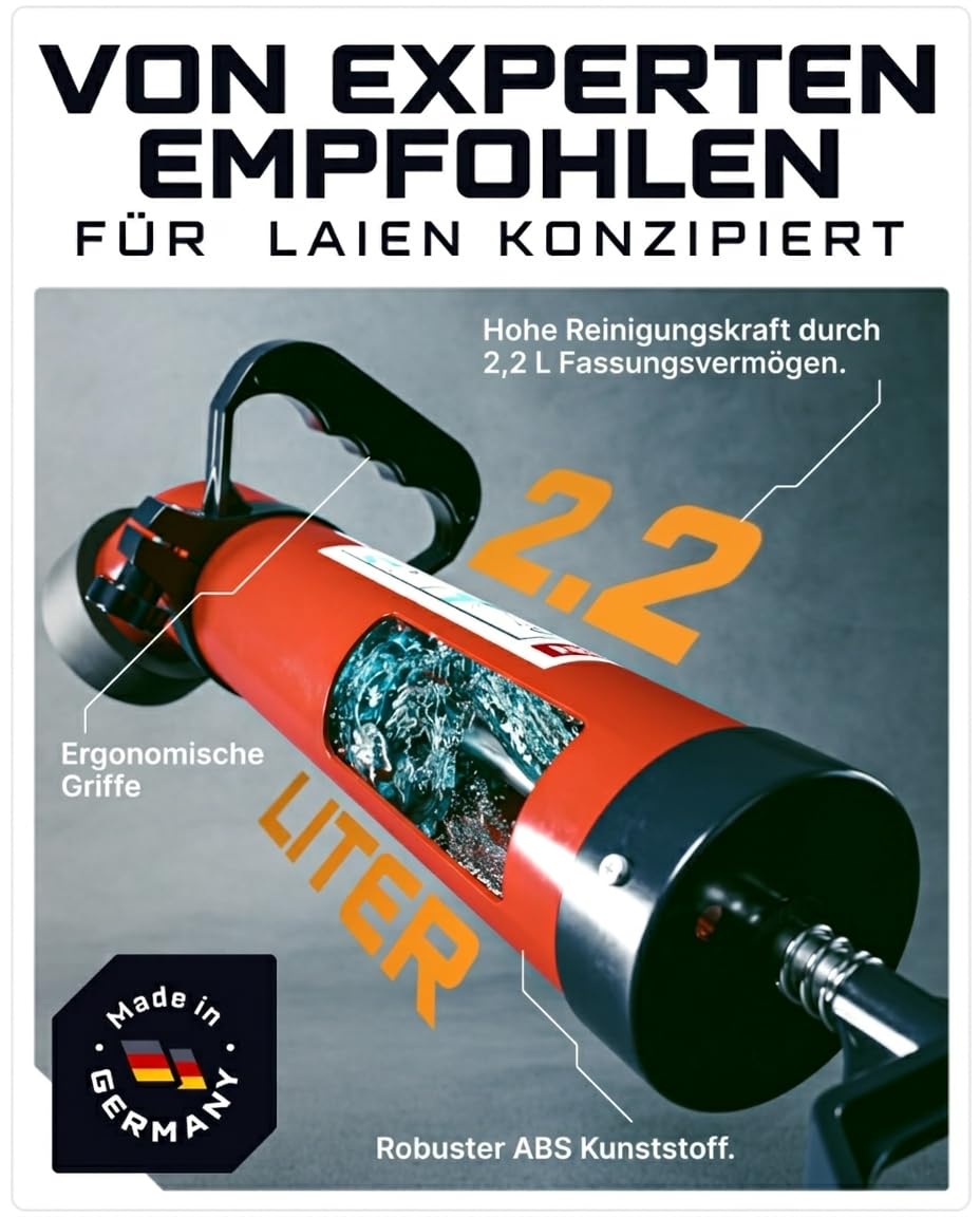 WERKSTEIN Rohrreinigungspumpe I Hochdruck Abflussreiniger zur schnellen und effektiven Rohrreinigung in Bad, Küche und WC I Made in Germany I Rohrreiniger Abflussreiniger Pumpe Rohrreiniger Druckluft