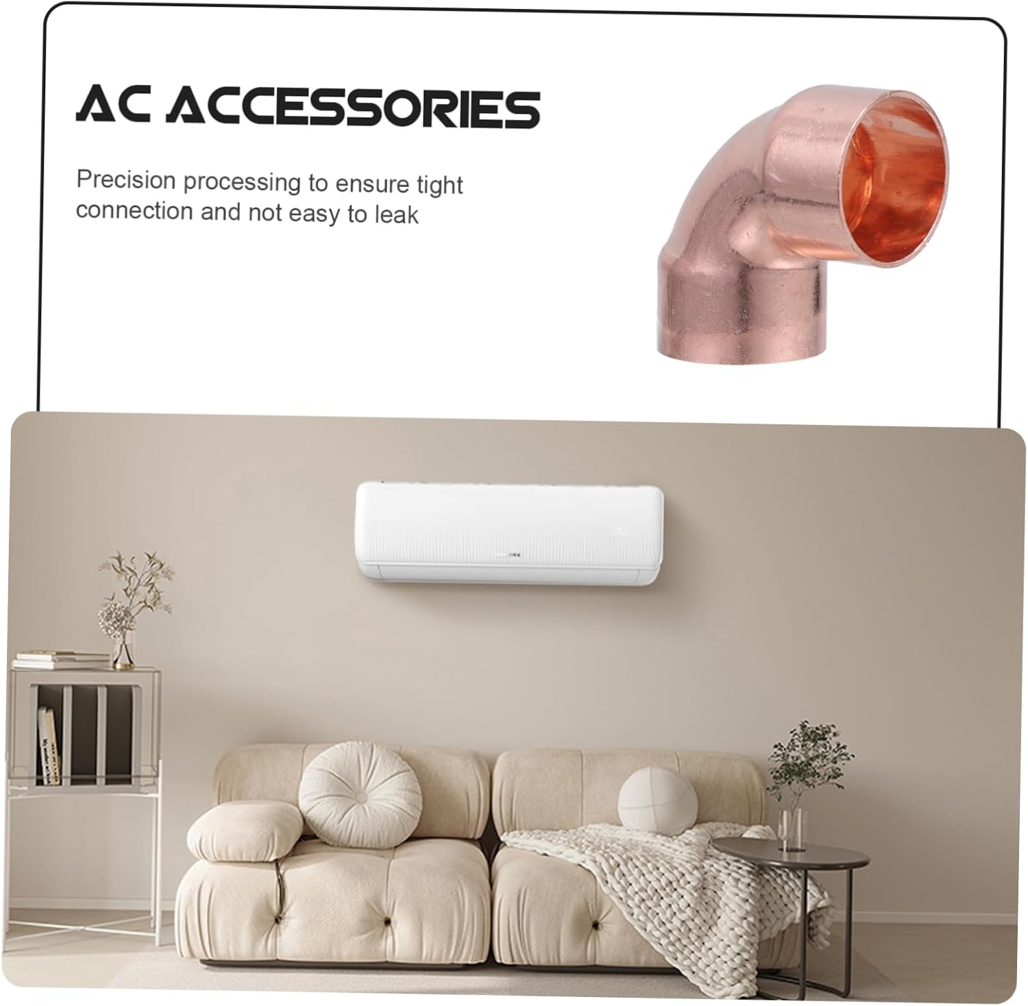 MERRYHAPY 3pcs Copper Elbow Fittings Radius Connectors for Air Conditioning and Refrigeration Welding Connectors Easy Installation for Tight Spaces