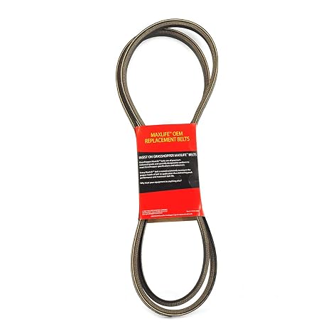 Grasshopper Lawn Mower MaxLife Belt, Designed to Specific Material, Dimensions, Shape, Construction and Pliability Standards That Ensure Superior Performance and Long Life, OEM Replacement Part 383000
