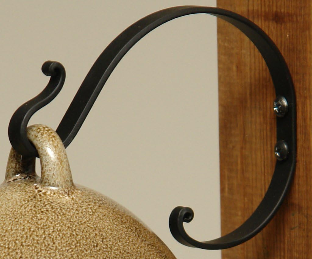 BYER OF MAINE Forged Steel Hook, Bird Feeder Hook, Birdhouse Hanging Hook, Plant Hanger, Plant Hanging Hook, Hook for Tree Branch, Powder Coated Finish, Six Inches, Hanger for Bird Home