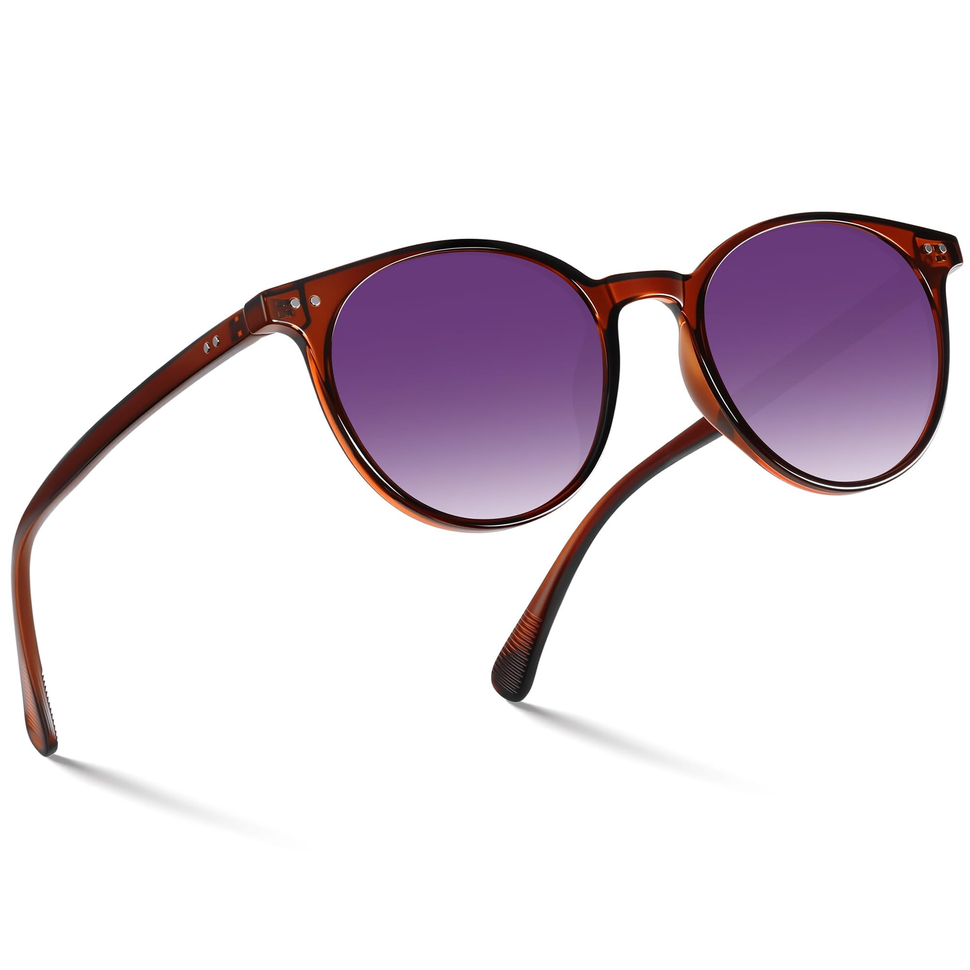 Wrimen Sonnenbrille-Damen-polarisiert-UV400 Schutz-Sunglasses-Woman-Retro-Runde-Klassisch-Sonnenbrillen-Fashion-Brille-Unisex