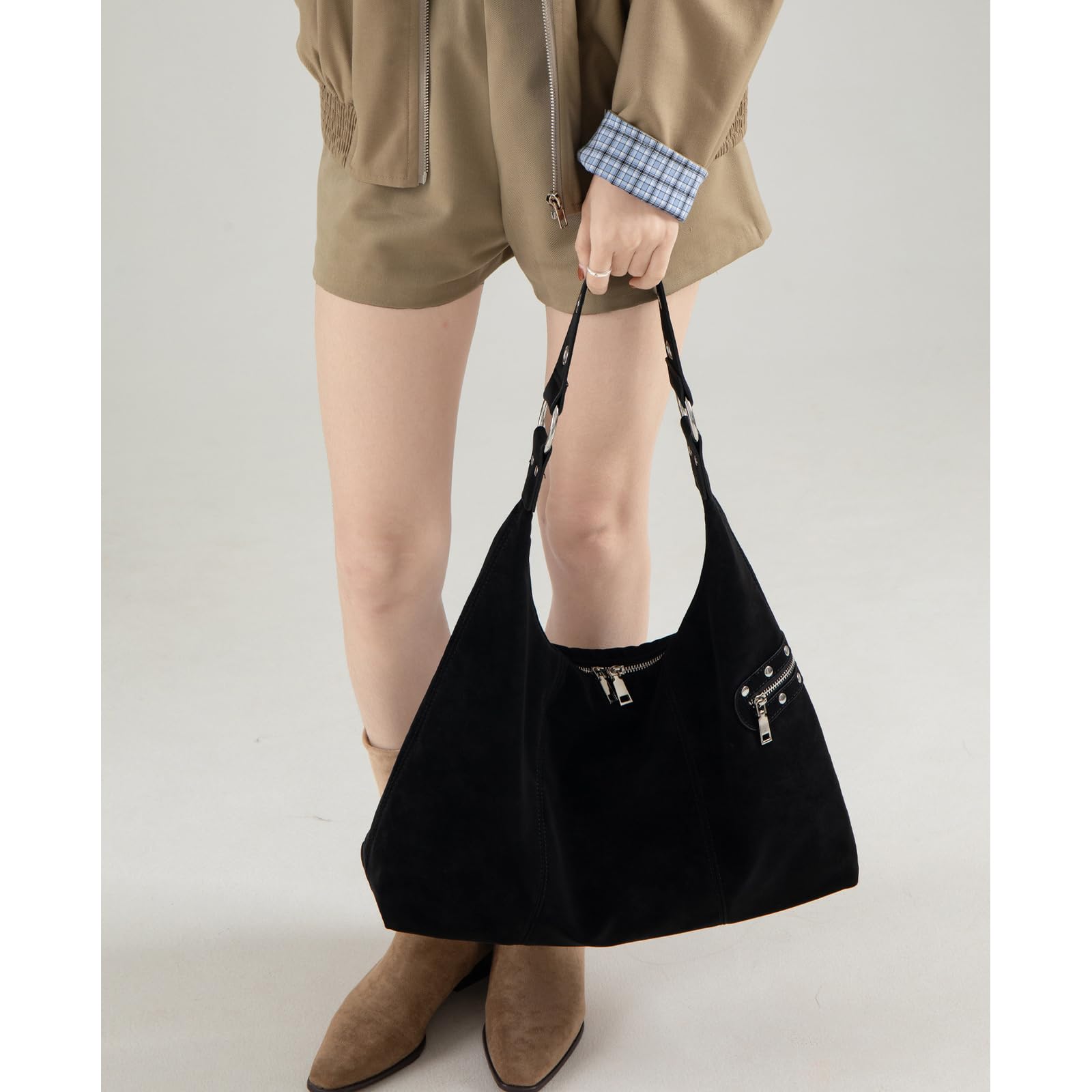 Toted Hobos Borsa da donna alla moda borse a tracolla con manico superiore borse con tasche multiple borse per la spesa casual Toted Hobos borsa da donna